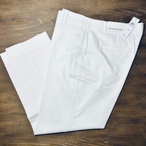 Ann‎ Taylor The Cotton Crop White Mid Rise Slim Leg Ankle Pants Size 12 BNWT